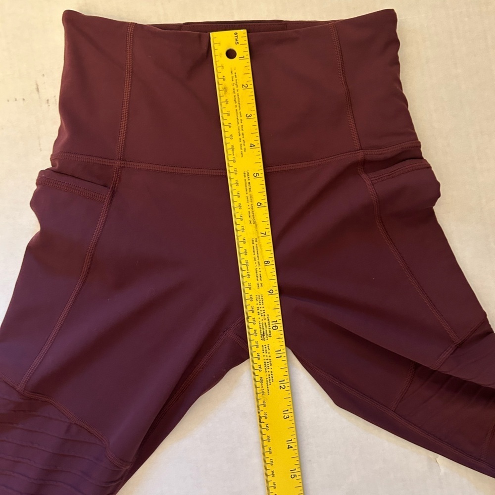 Athleta Inclination Athletic Moto Tight leggings in Antique Burgundy Sz-XSP. H15 - Picture 11 of 12